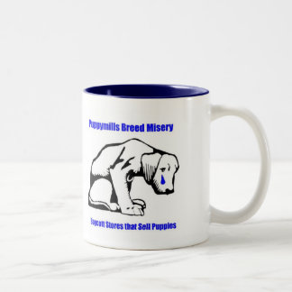 Café Em Dois Tons Caneca do moinho do filhote de cachorro