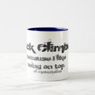 Café Em Dois Tons caneca do montanhista de rocha