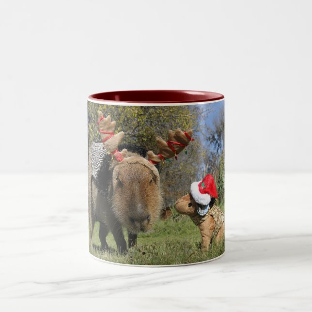 Café Em Dois Tons Caneca do Natal de Caplin Rous (Centro)