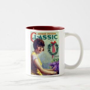 Café Em Dois Tons Caneca do Natal de Mabel Normand