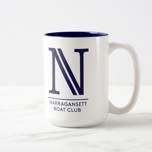 Café Em Dois Tons Caneca do NBC com crista e logotipo de N (Direita)