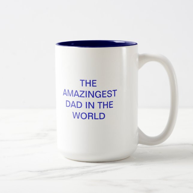 Café Em Dois Tons Caneca do pai de Amazingest (Direita)