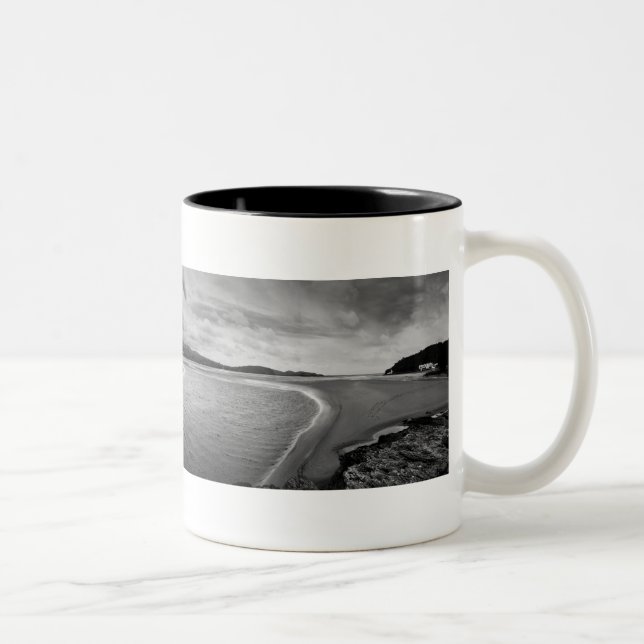 Café Em Dois Tons Caneca do panorama de Portmeirion (Direita)