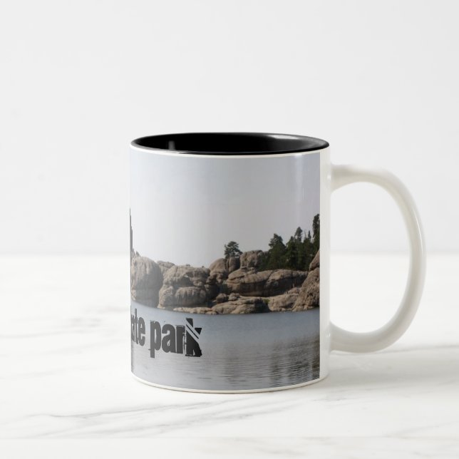 Café Em Dois Tons Caneca do parque estadual de Custer (Direita)