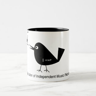 Café Em Dois Tons Caneca do pássaro de AIMP grande