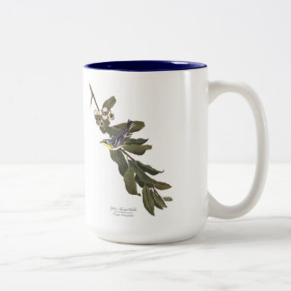 Café Em Dois Tons Caneca do pássaro de Audubon, toutinegra