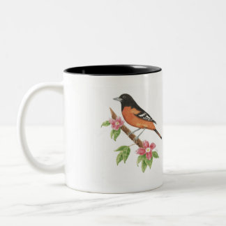 Café Em Dois Tons Caneca do pássaro de Baltimore Oriole