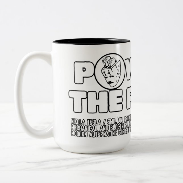 Café Em Dois Tons Caneca do poder de Tesla (Esquerda)