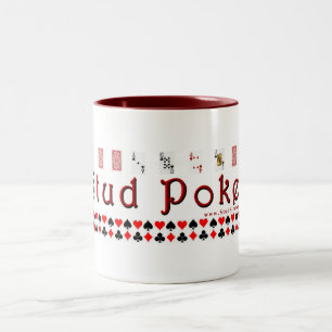 Café Em Dois Tons Caneca do póquer de parafuso prisioneiro (grande)