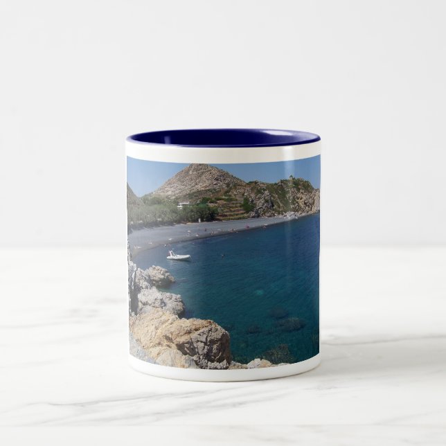 Café Em Dois Tons Caneca do prêmio de Chios Mavra Volia (Centro)