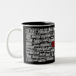Café Em Dois Tons Caneca do preto da nuvem da palavra de Smuffin (c)