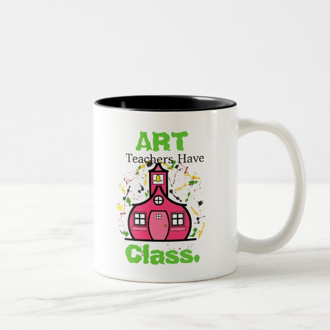 Café Em Dois Tons Caneca do professor de arte (Direita)