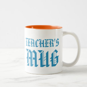 Café Em Dois Tons Caneca do professor Slogan de Humor Bonito e Div