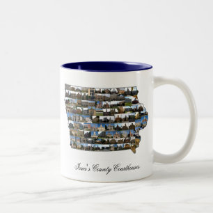 Café Em Dois Tons Caneca do projeto do tribunal de Iowa