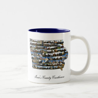 Café Em Dois Tons Caneca do projeto do tribunal de Iowa