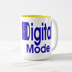 Café Em Dois Tons Caneca do radioamador do modo de Digitas