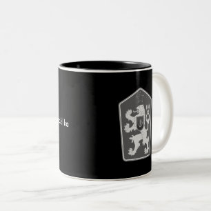 Café Em Dois Tons Caneca do republika de Checoslováquia - de