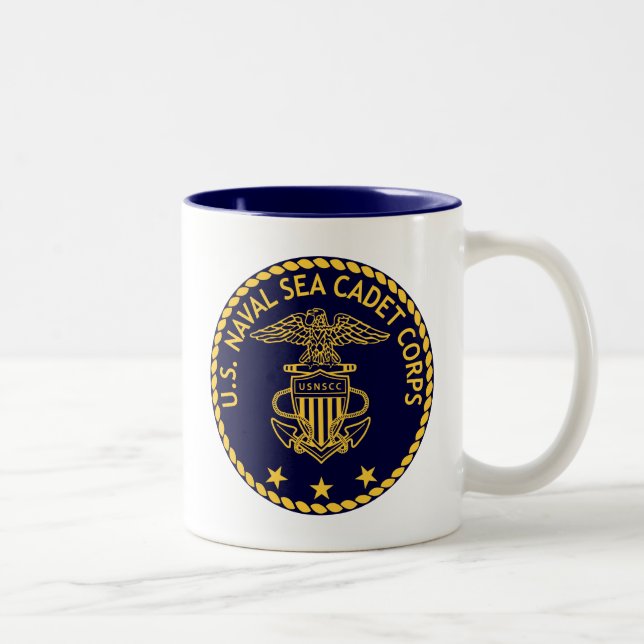 Café Em Dois Tons Caneca do selo de USNSCC (Direita)