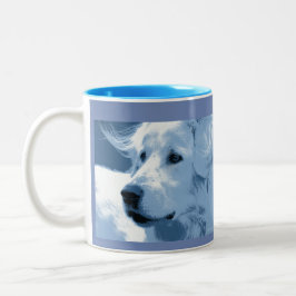 Café Em Dois Tons Caneca do sheepdog de Maremma