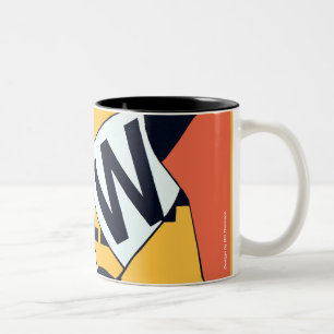 Café Em Dois Tons Caneca do sinal de estrada