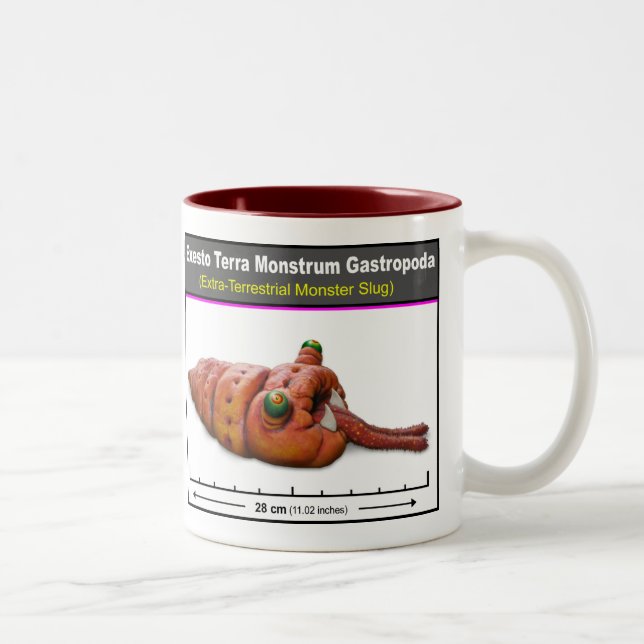 Café Em Dois Tons Caneca do Slug do espaço (gastrópodes de Monstrum) (Direita)