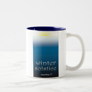 Café Em Dois Tons caneca do solstício de inverno