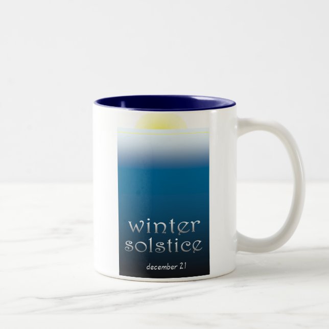 Café Em Dois Tons caneca do solstício de inverno (Direita)