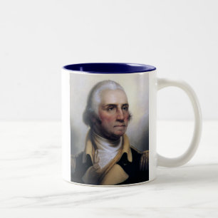 Café Em Dois Tons Caneca do tea party de George Washington Texas
