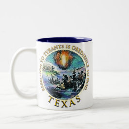 Café Em Dois Tons Caneca do tea party de George Washington Texas