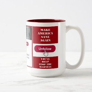 Café Em Dois Tons Caneca do Twitter do trunfo de Unfollow