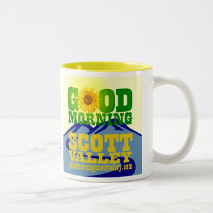 Café Em Dois Tons Caneca do vale de Scott do bom dia