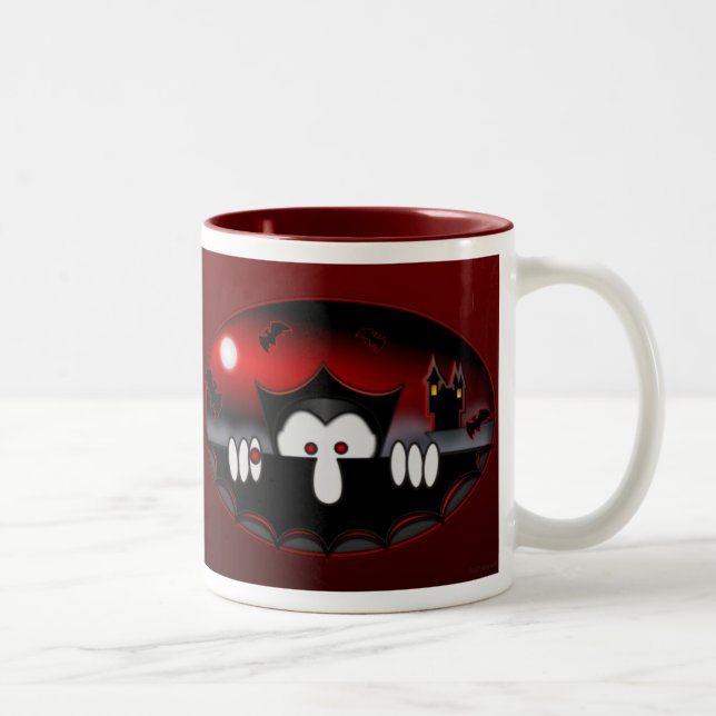 Café Em Dois Tons Caneca do vermelho de Kilroy- do vampiro (Direita)