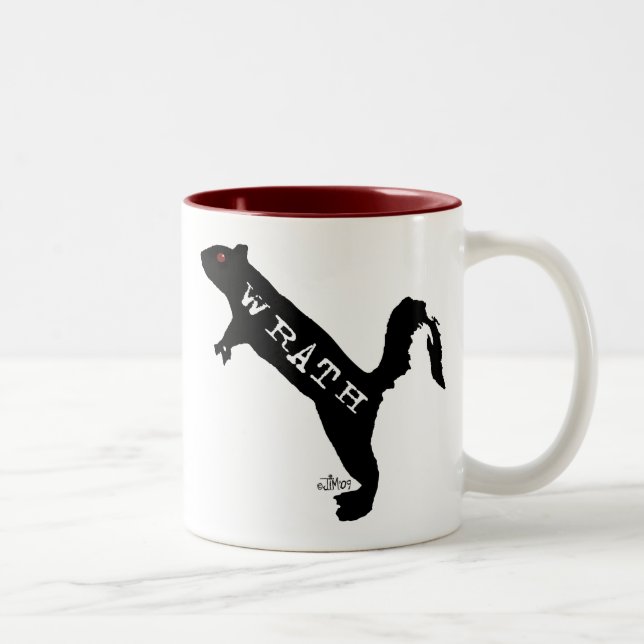 Café Em Dois Tons Caneca do Wrath de Squirrelly (Direita)