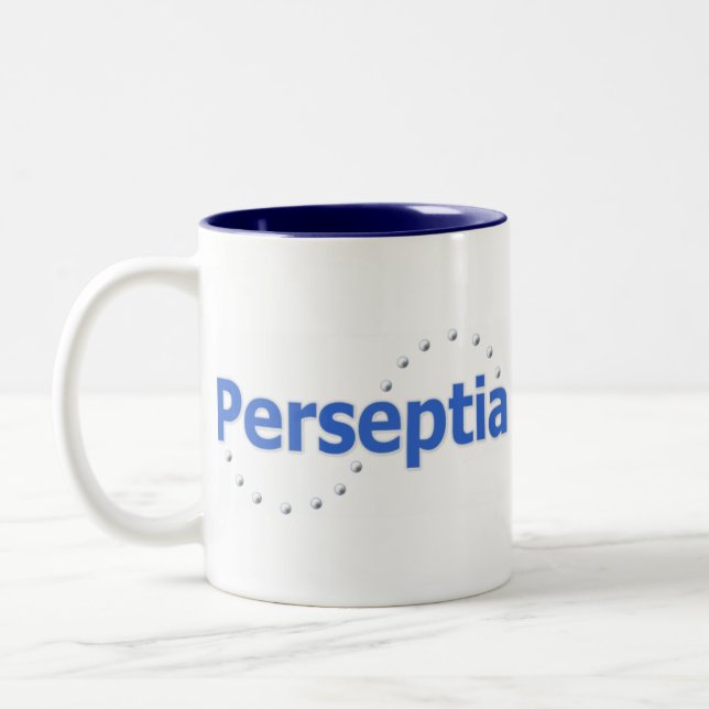 Café Em Dois Tons Caneca doble da cara de Perseptia (Esquerda)