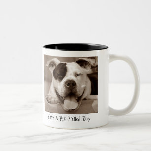 Café Em Dois Tons Caneca dos amantes de Pitbull