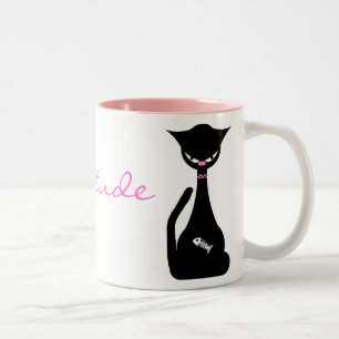 Café Em Dois Tons Caneca dos amantes do gato de Cattitude