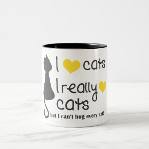 Café Em Dois Tons Caneca dos amantes do gato de Debbie