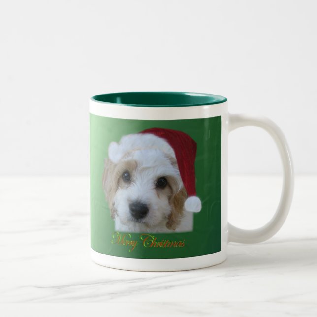 Café Em Dois Tons Caneca dos filhotes de cachorro do papai noel (Direita)