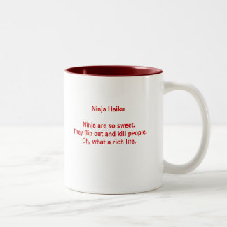 Café Em Dois Tons Caneca dos haicais de Ninja