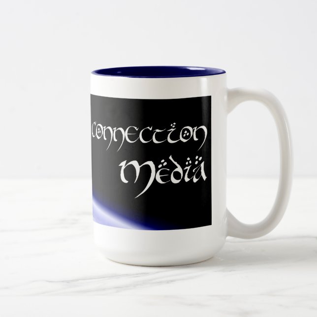 Café Em Dois Tons Caneca dos meios de EC grande (Direita)