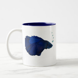 Café Em Dois Tons Caneca dos peixes de Betta