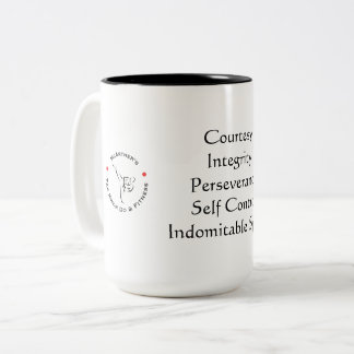 Café Em Dois Tons Caneca dos princípios de Taekwondo
