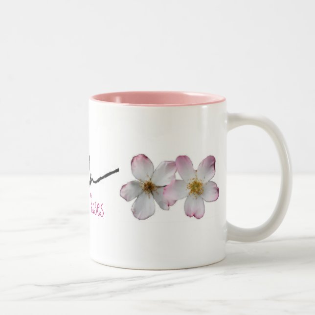 Café Em Dois Tons Caneca dos rosas de LYDA (Direita)