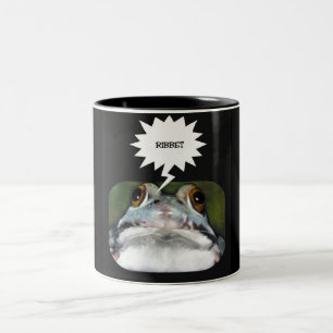 CAFÉ EM DOIS TONS CANECA DOS TRABALHOS DE ARTE DO SAPO "RIBBET"