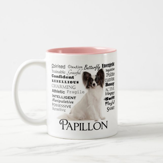 Café Em Dois Tons Caneca dos traços de Papillon (Esquerda)