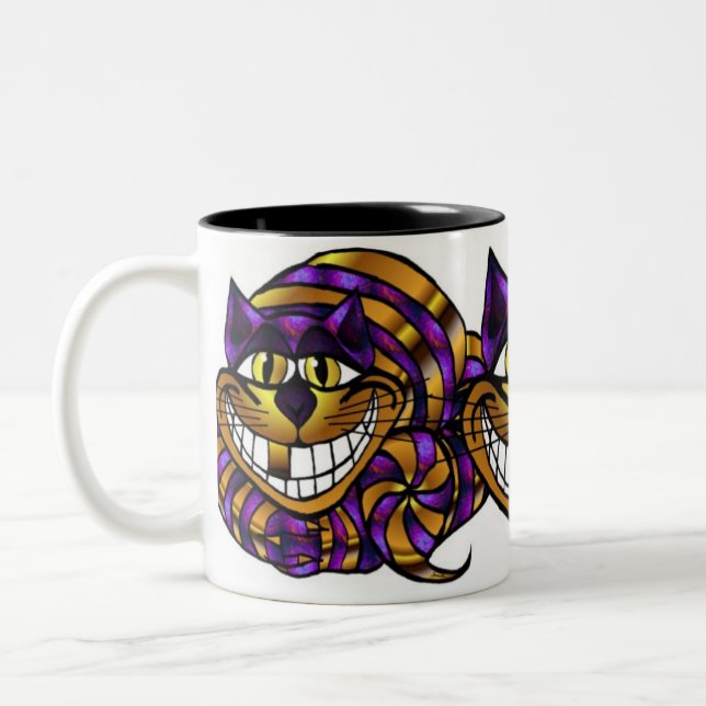 Café Em Dois Tons Caneca dourada do gato de Cheshire (Esquerda)