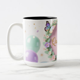 Café Em Dois Tons Caneca Elegante de Quinceañera – Presente de Anive