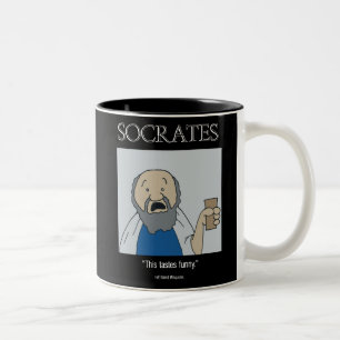 Café Em Dois Tons Caneca engraçada - caneca de Socrates