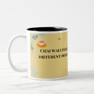 Café Em Dois Tons Caneca Engraçada de Chá Desi, Amante de Chá Indian