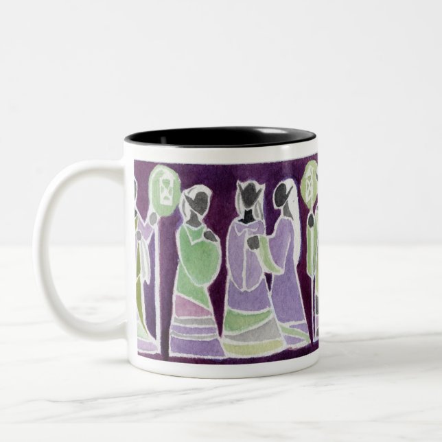 Café Em Dois Tons Caneca escura das lanternas de Elven (Esquerda)